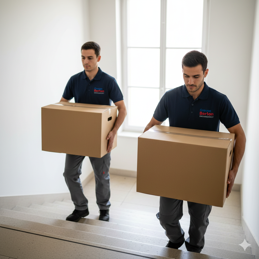 Chargement organisé du camion de déménagement